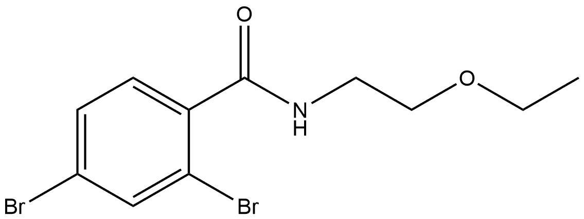 2,4-Dibromo-N-(2-ethoxyethyl)benzamide Structure