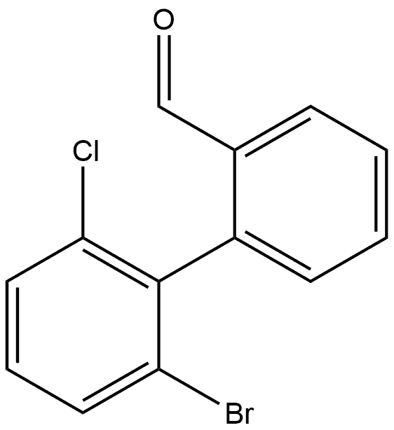 2'-Bromo-6'-chloro[1,1'-biphenyl]-2-carboxaldehyde Structure