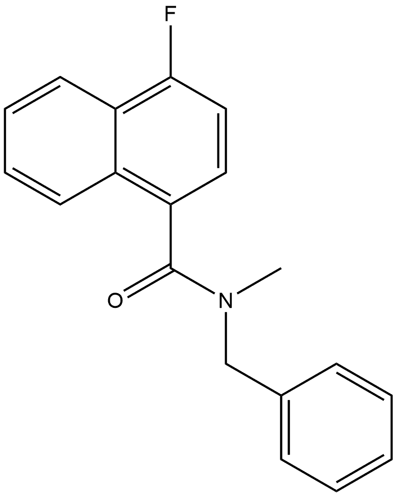 4-Fluoro-N-methyl-N-(phenylmethyl)-1-naphthalenecarboxamide Structure