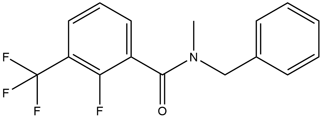 2-Fluoro-N-methyl-N-(phenylmethyl)-3-(trifluoromethyl)benzamide Structure