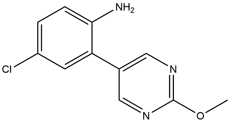 4-Chloro-2-(2-methoxy-5-pyrimidinyl)benzenamine Structure