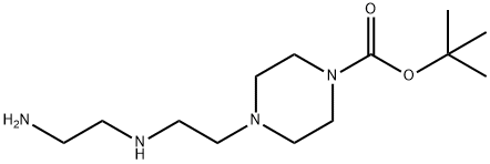 1-Piperazinecarboxylic acid, 4-[2-[(2-aminoethyl)amino]ethyl]-, 1,1-dimethylethyl ester Structure