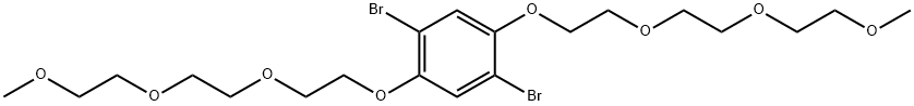 Benzene, 1,4-dibromo-2,5-bis[2-[2-(2-methoxyethoxy)ethoxy]ethoxy]- Structure