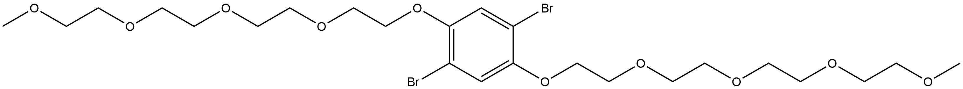 13-[2,5-Dibromo-4-(3,6,9,12-tetraoxatridec-1-yloxy)phenoxy]-2,5,8,11-tetraoxatridecane Structure