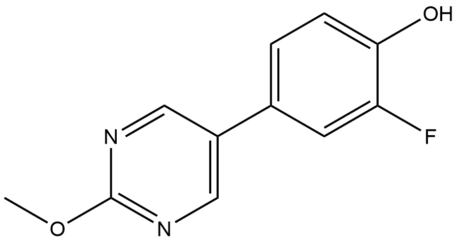 2-Fluoro-4-(2-methoxy-5-pyrimidinyl)phenol Structure