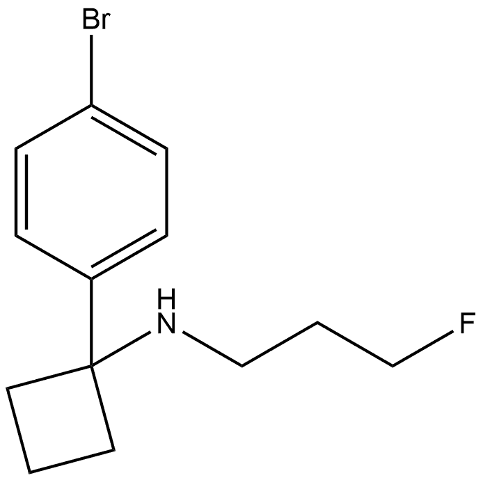 1-(4-Bromophenyl)-N-(3-fluoropropyl)cyclobutanamine Structure