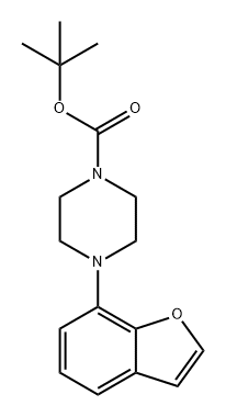 1-Piperazinecarboxylic acid, 4-(7-benzofuranyl)-, 1,1-dimethylethyl ester 구조식 이미지