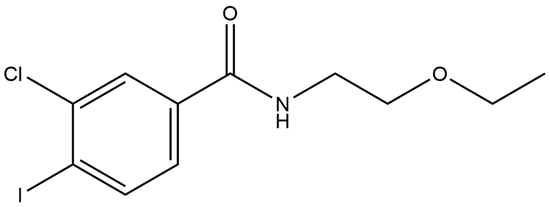 3-Chloro-N-(2-ethoxyethyl)-4-iodobenzamide Structure