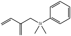 Benzene, [dimethyl(2-methylene-3-buten-1-yl)silyl]- Structure