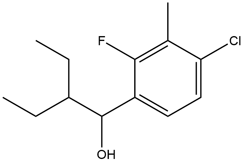 4-Chloro-α-(1-ethylpropyl)-2-fluoro-3-methylbenzenemethanol Structure