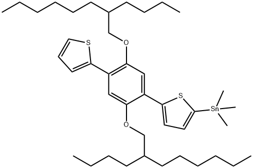 2,2'-(2,5-bis((2-butyloctyl)oxy)-1,4-phenylene)dithiophene Structure