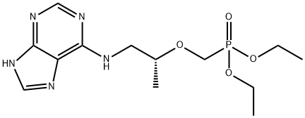 Phosphonic acid, P-[[(1R)-1-methyl-2-(9H-purin-6-ylamino)ethoxy]methyl]-, diethyl ester 구조식 이미지