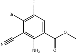 Benzoic acid, 2-amino-4-bromo-3-cyano-5-fluoro-, methyl ester Structure