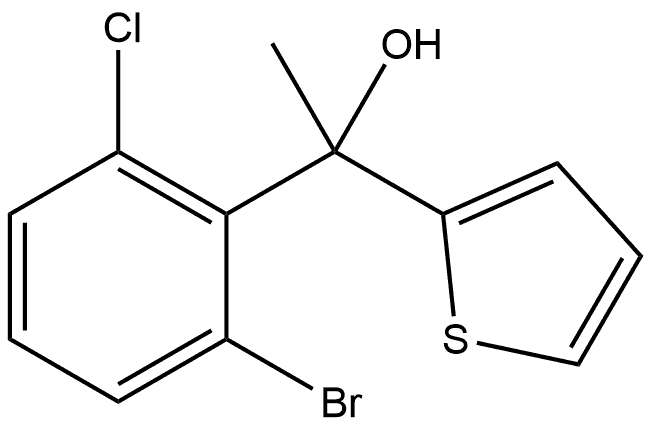 α-(2-Bromo-6-chlorophenyl)-α-methyl-2-thiophenemethanol Structure