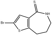 4H-Thieno[3,2-c]azepine-4-thione, 2-bromo-5,6,7,8-tetrahydro- Structure