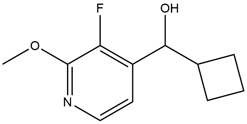 α-Cyclobutyl-3-fluoro-2-methoxy-4-pyridinemethanol Structure