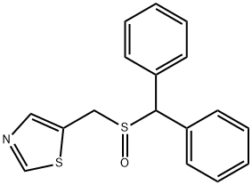 Thiazole, 5-[[(diphenylmethyl)sulfinyl]methyl]- Structure