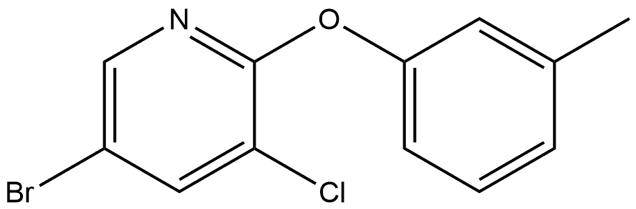 5-Bromo-3-chloro-2-(3-methylphenoxy)pyridine Structure