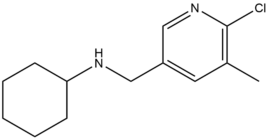 6-Chloro-N-cyclohexyl-5-methyl-3-pyridinemethanamine Structure