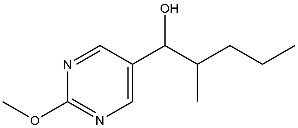 2-Methoxy-α-(1-methylbutyl)-5-pyrimidinemethanol Structure