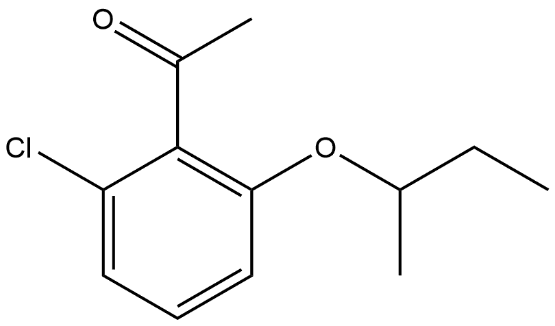 1-[2-Chloro-6-(1-methylpropoxy)phenyl]ethanone Structure