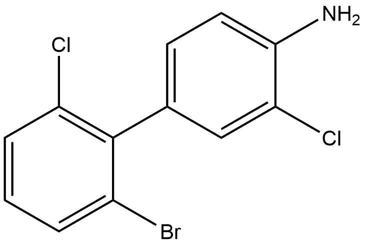 2'-Bromo-3,6'-dichloro[1,1'-biphenyl]-4-amine 구조식 이미지