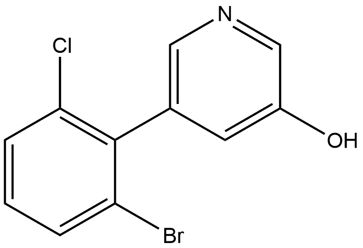 5-(2-Bromo-6-chlorophenyl)-3-pyridinol 구조식 이미지