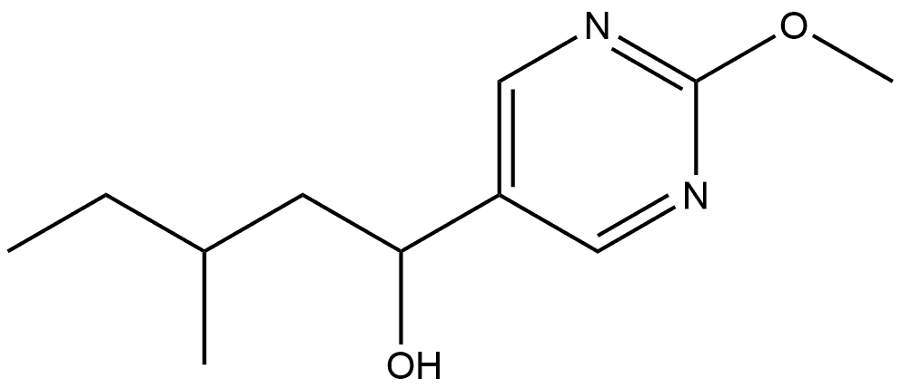 2-Methoxy-α-(2-methylbutyl)-5-pyrimidinemethanol Structure