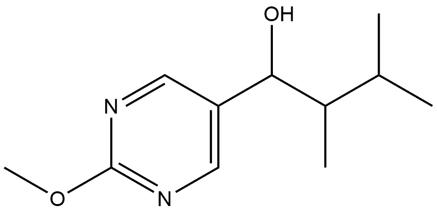 α-(1,2-Dimethylpropyl)-2-methoxy-5-pyrimidinemethanol Structure