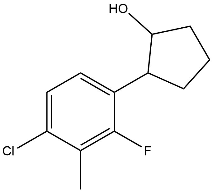 2-(4-chloro-2-fluoro-3-methylphenyl)cyclopentanol Structure