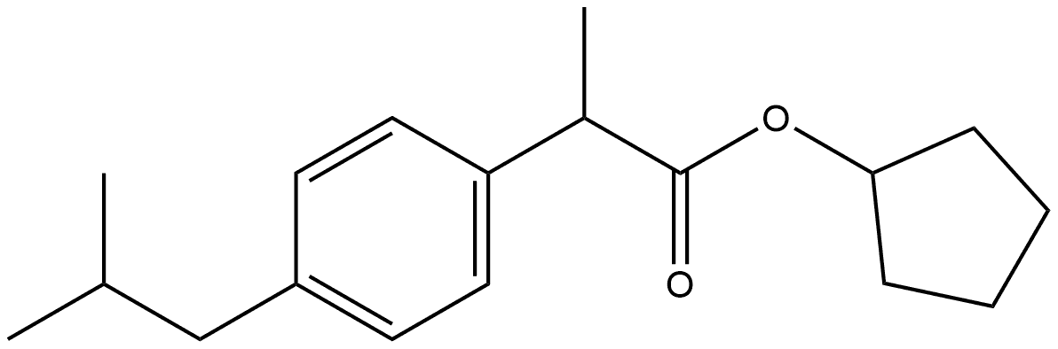 Cyclopentyl α-methyl-4-(2-methylpropyl)benzeneacetate Structure