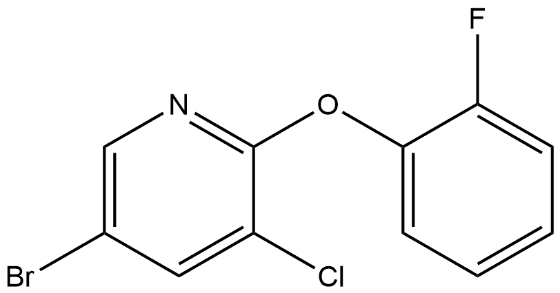 5-Bromo-3-chloro-2-(2-fluorophenoxy)pyridine Structure