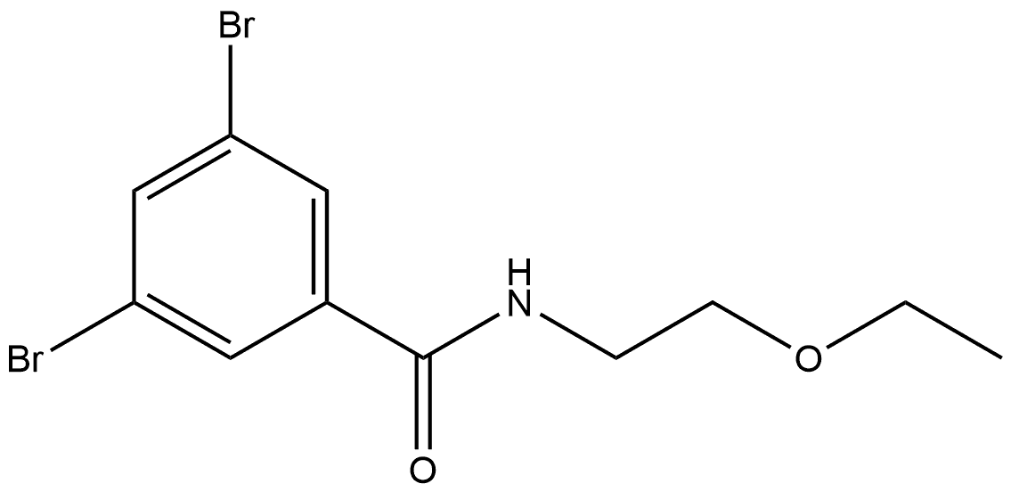 3,5-Dibromo-N-(2-ethoxyethyl)benzamide Structure