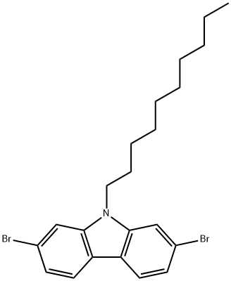 9H-Carbazole, 2,7-dibromo-9-decyl- Structure