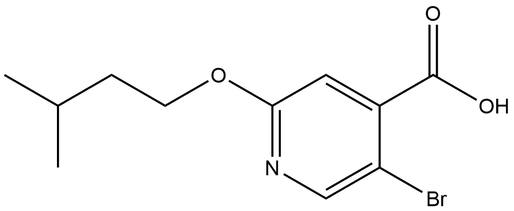 5-Bromo-2-(3-methylbutoxy)-4-pyridinecarboxylic acid Structure