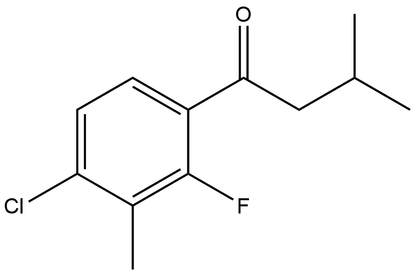 1-(4-Chloro-2-fluoro-3-methylphenyl)-3-methyl-1-butanone Structure