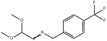 Benzenemethanamine, N-(2,2-dimethoxyethylidene)-4-(trifluoromethyl)- Structure