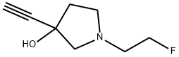 3-Pyrrolidinol, 3-ethynyl-1-(2-fluoroethyl)- Structure