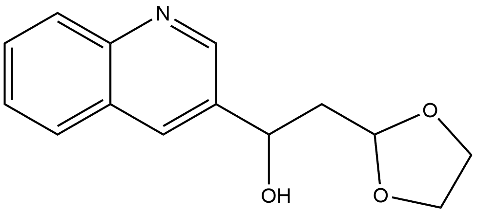 α-(1,3-Dioxolan-2-ylmethyl)-3-quinolinemethanol Structure