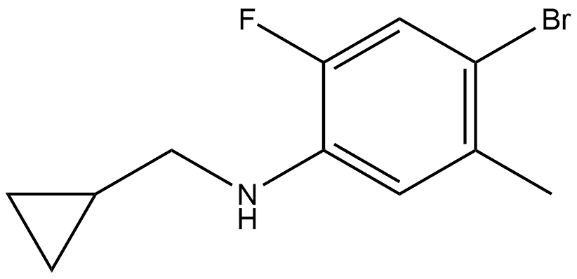 4-Bromo-N-(cyclopropylmethyl)-2-fluoro-5-methylbenzenamine Structure