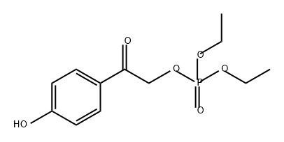 Phosphoric acid, diethyl 2-(4-hydroxyphenyl)-2-oxoethyl ester 구조식 이미지