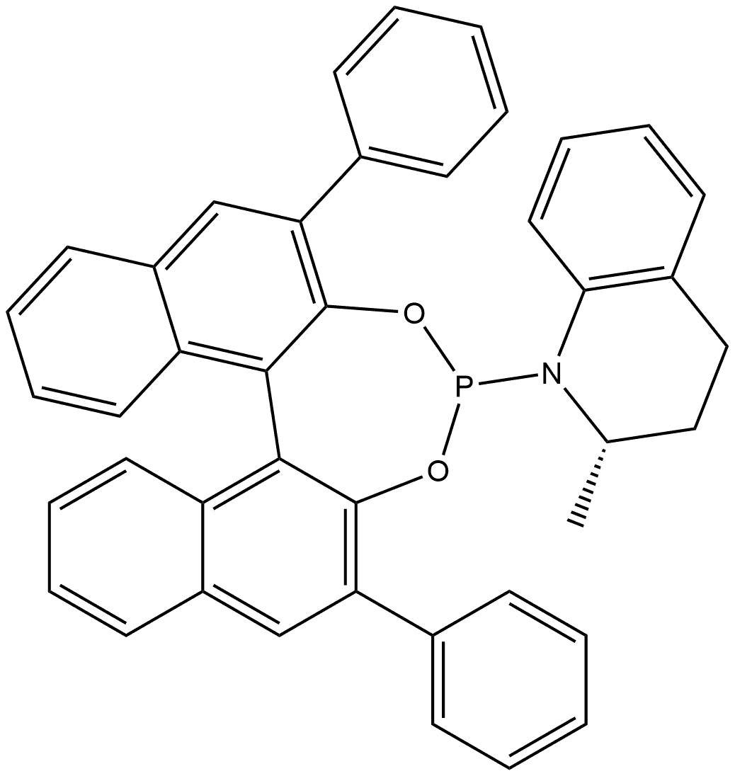 (2S)-1-[(11bS)-2,6-diphenyldinaphtho[2,1-d:1',2'-f][1,3,2]dioxaphosphepin-4-yl]-1,2,3,4-tetrahydro-2-methyl-Quinoline Structure