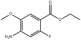 Benzoic acid, 4-amino-2-fluoro-5-methoxy-, ethyl ester Structure