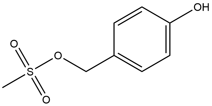 Benzenemethanol, 4-hydroxy-, 1-methanesulfonate Structure