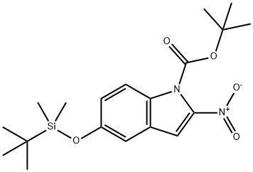 tert-butyl 5-[(tert-butyldimethylsilyl)oxy]-2-nitro-1H-indole-1-carboxylate Structure