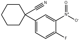 1-(4-fluoro-3-nitrophenyl)cyclohexane-1-carbonitrile Structure