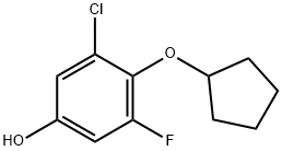 3-chloro-4-(cyclopentyloxy)-5-fluorophenol Structure