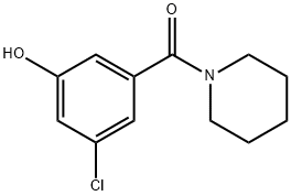 3-chloro-5-[(piperidin-1-yl)carbonyl]phenol Structure