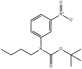 tert-butyl N-butyl-N-(3-nitrophenyl)carbamate Structure