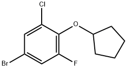 5-bromo-1-chloro-2-(cyclopentyloxy)-3-fluorobenzene Structure